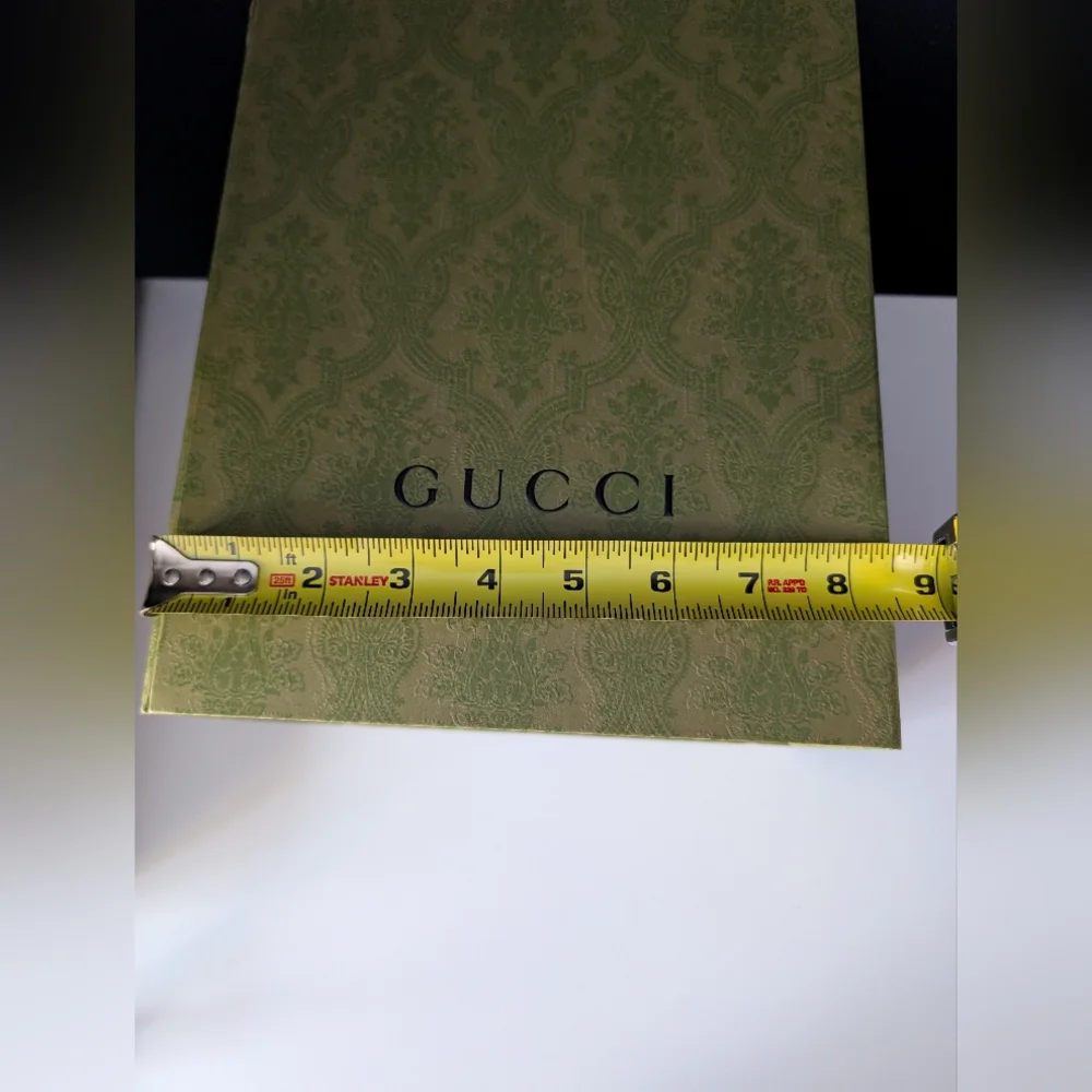 Gucci Green Paisley Gift Box, Ribbon, and Tissue Paper